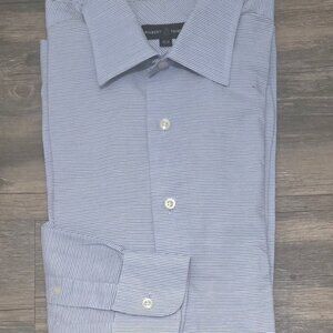 Robert Talbott Men's Italian Dress Shirt Stripe Long Sleeves Fine Cotton Shirt